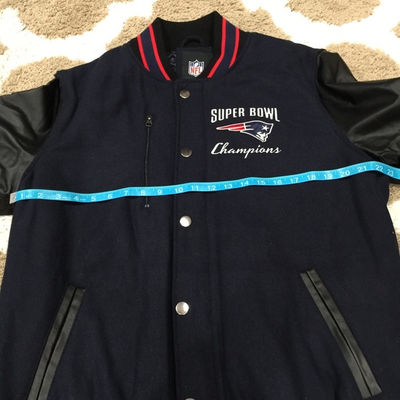 New England Patriots Champs Wool/Leather Men’s L - Picture 5 of 7